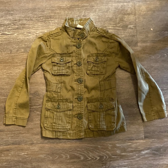 Girls Children’s Place Green Utility Jacket Size XS - Picture 1 of 3